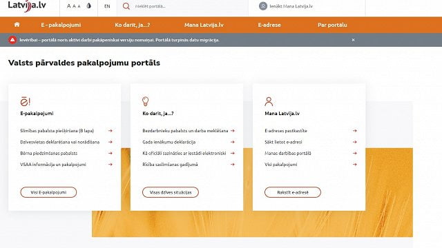 Piektdien nedarbosies portāls «Latvija.gov.lv»
